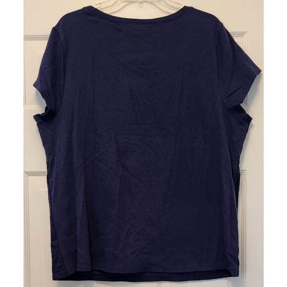 NWT Dressbarn Blue Pullover Short Sleeve Shirt Size 1X - Picture 10 of 13